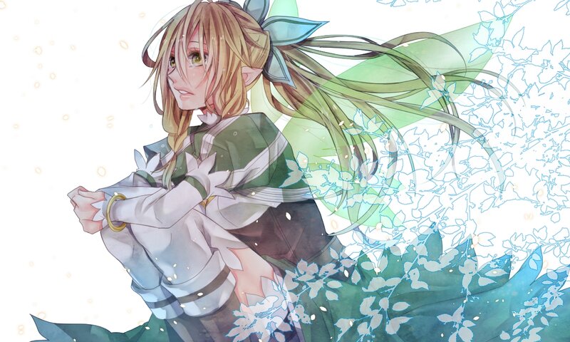 Elf Girl with Green Wings — Serene, Anime