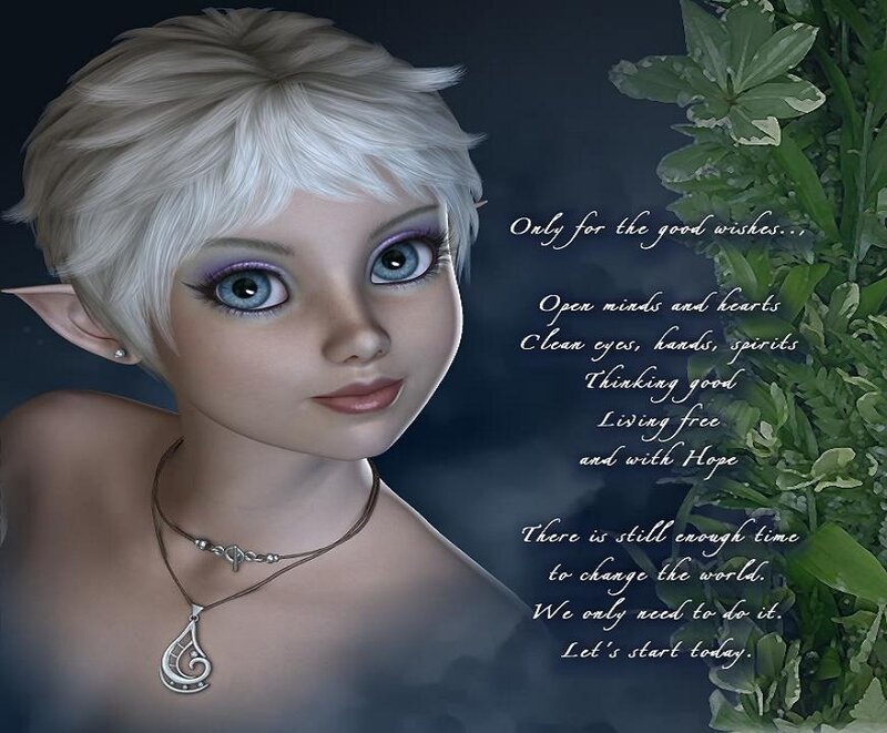 elf girl with hopeful message