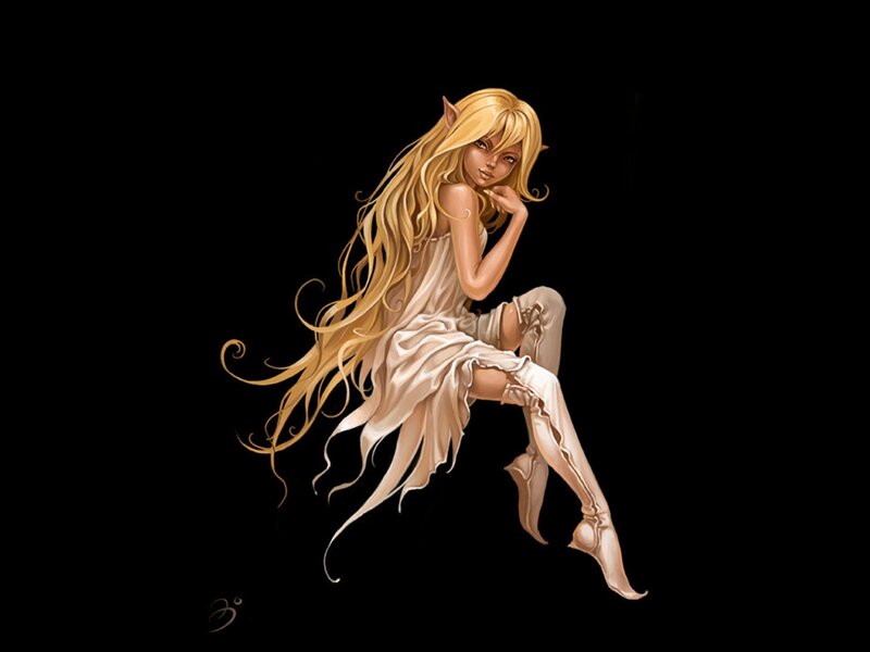 elf girl with long blonde hair