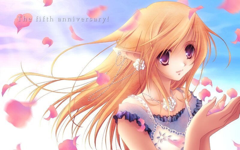 Elf Girl with Long Hair — Pink