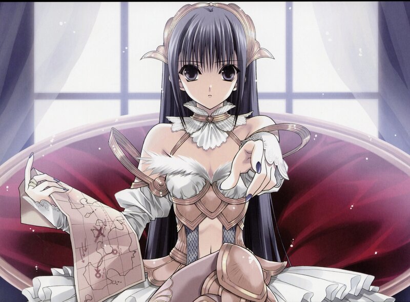 elf girl with map