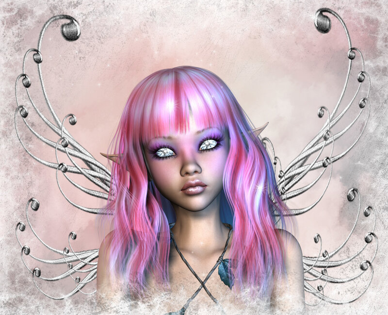 Elf Girl with Pink Hair