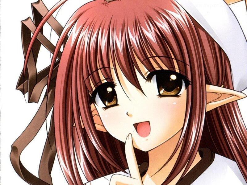 Elf Girl with Red Hair — Playful