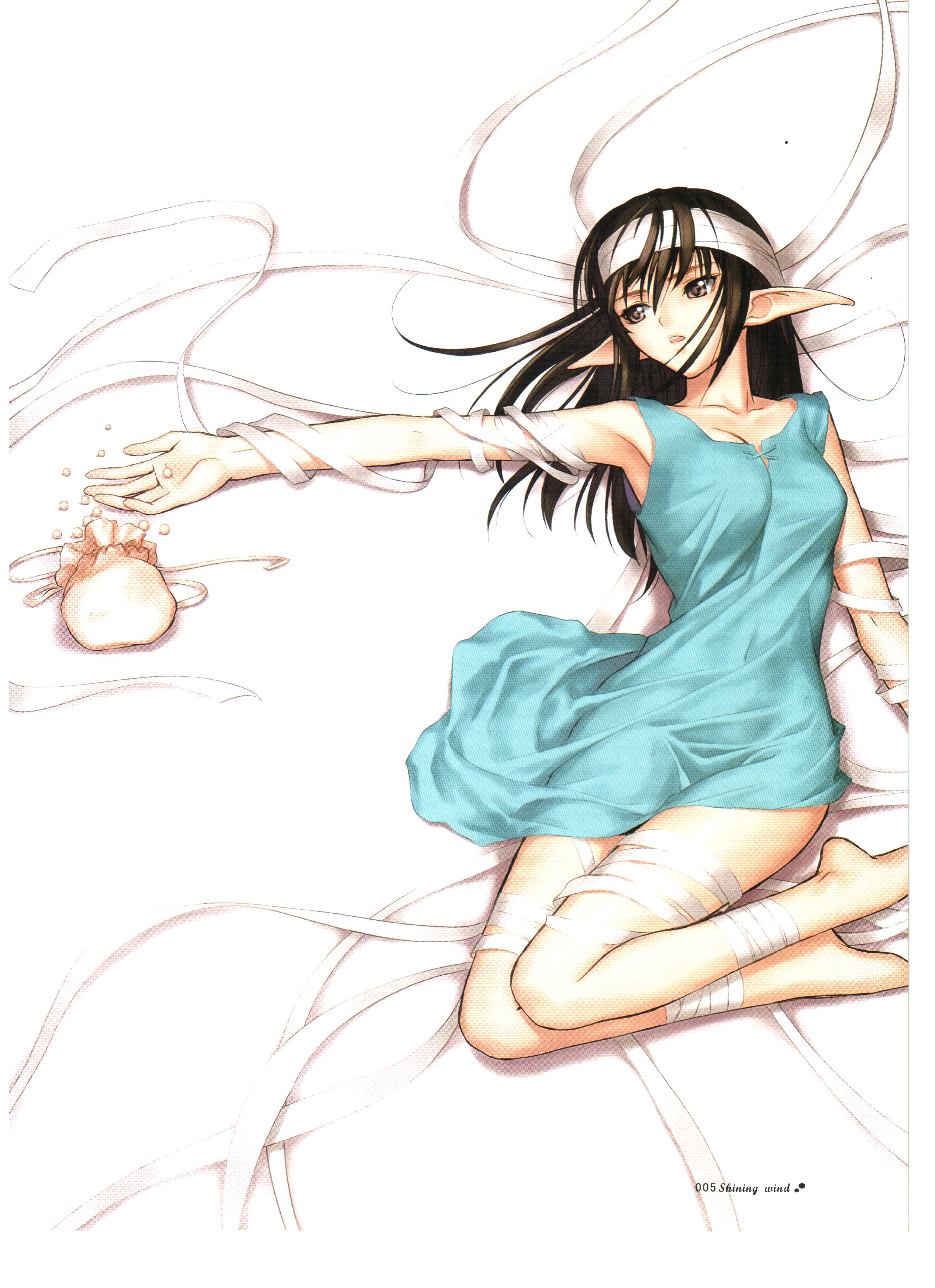 elf girl with ribbon