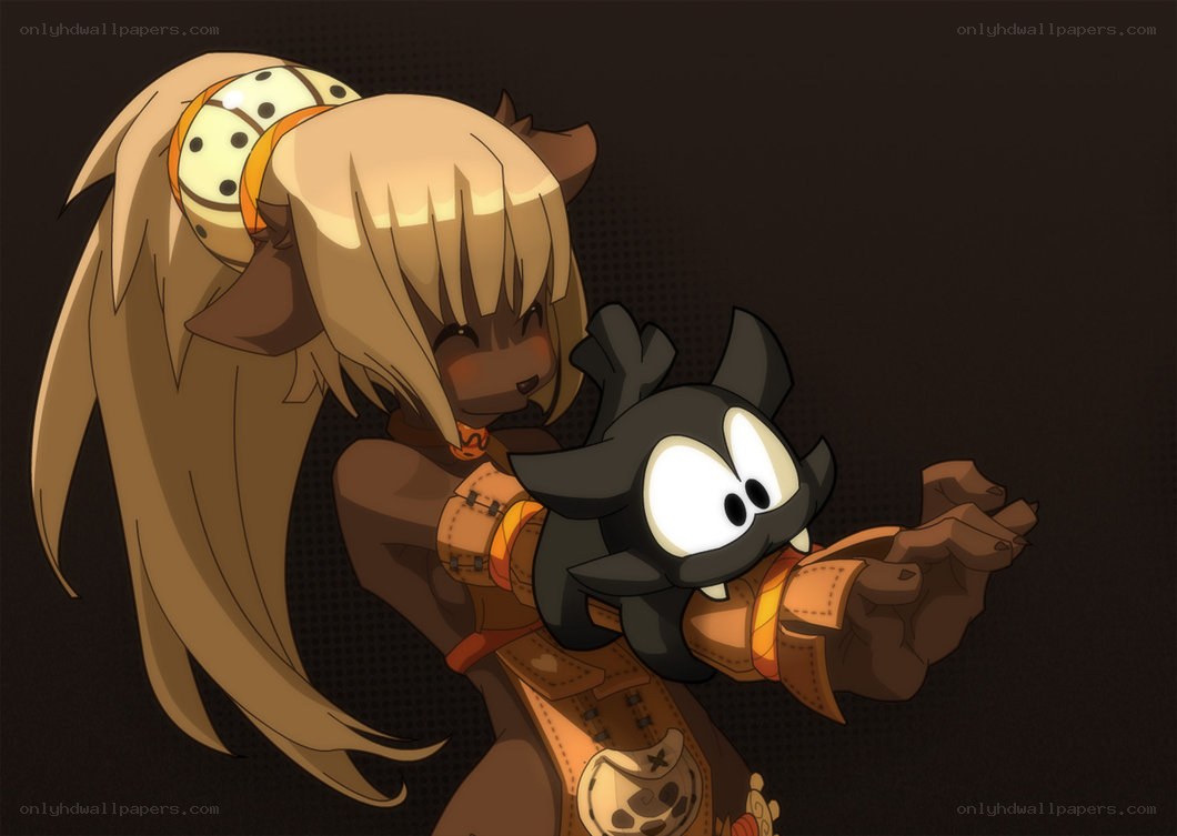 elf girl with small creature