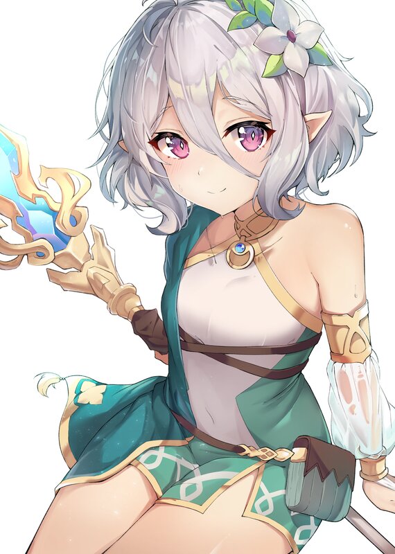Elf Girl with Staff — Green