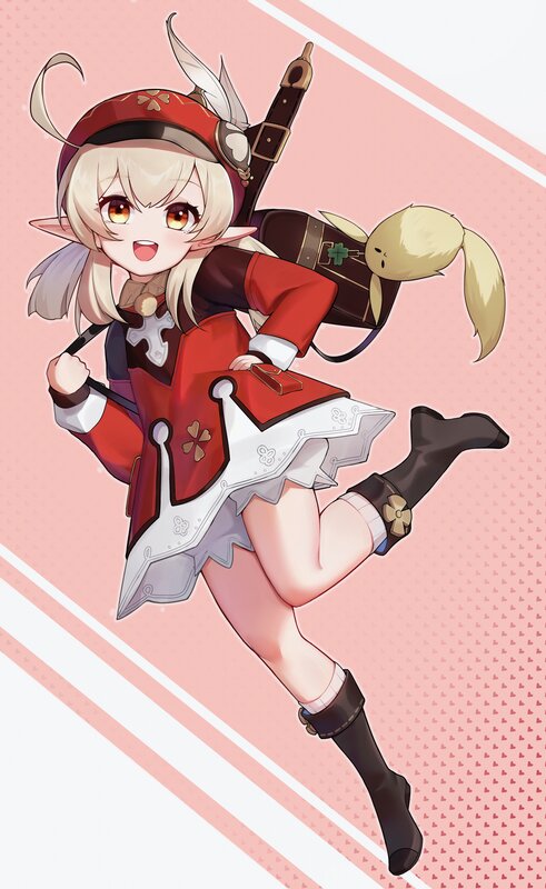 Elf Girl with Sword — Red