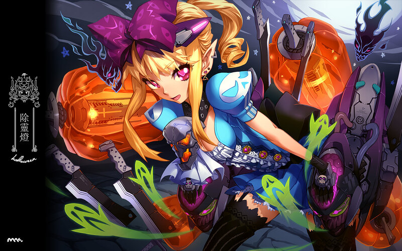 Elf Girl with Weapons