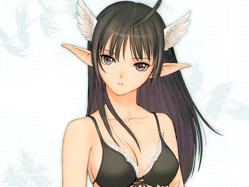 Elf Girl with Wings — Black