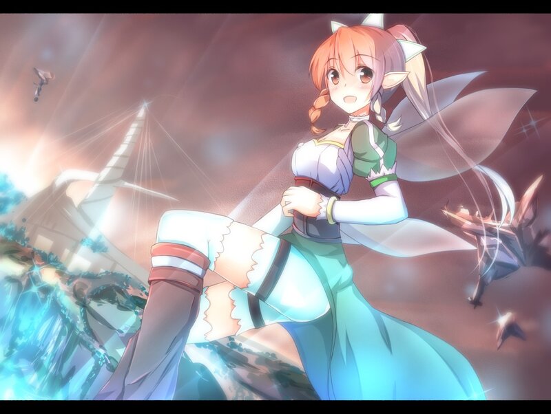 Elf Girl with Wings — Blue, Dramatic
