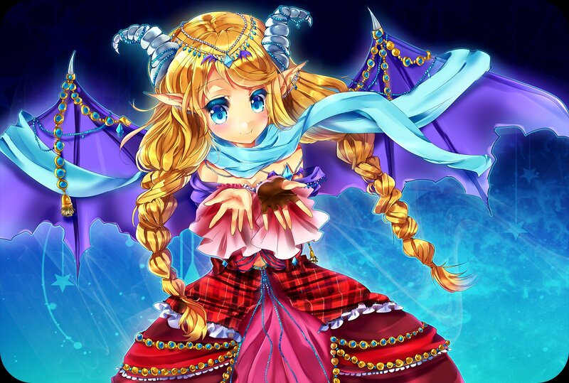 Elf Girl with Wings — Blue, Fantasy