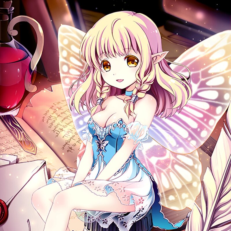 Elf Girl with Wings — Blue, Whimsical