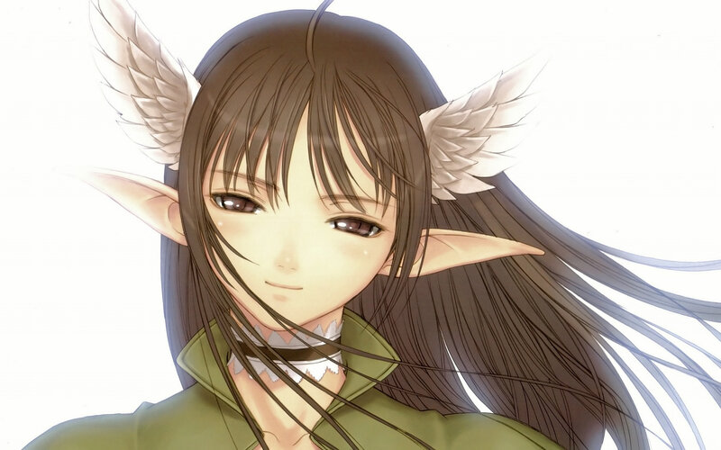 Elf Girl with Wings — Brown, Calm