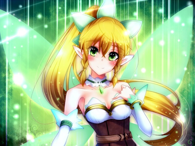 Elf Girl with Wings — Green, Magical