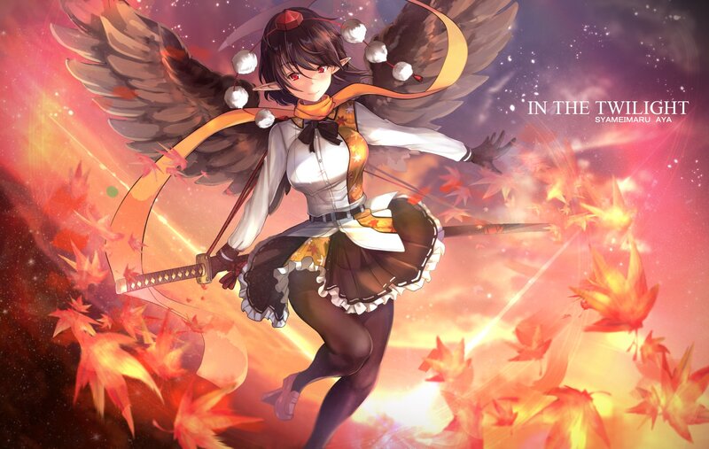 Elf Girl with Wings — Red, Dramatic