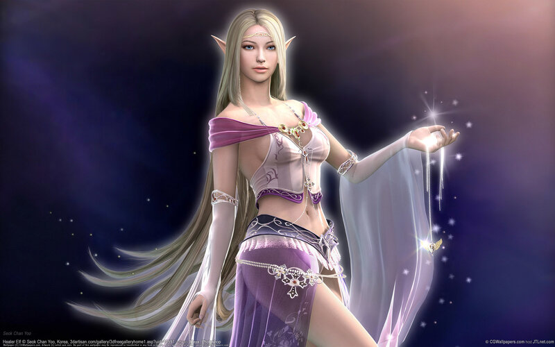 elf healer with magic