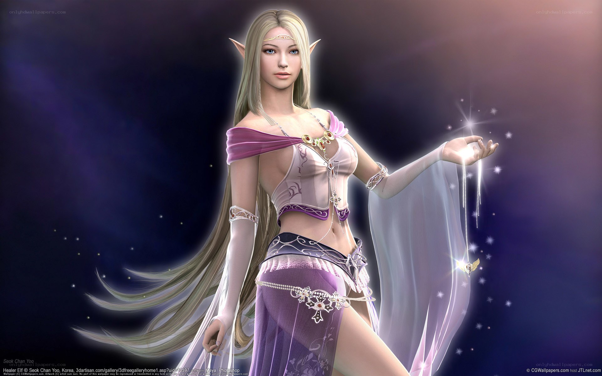 elf healer with magic