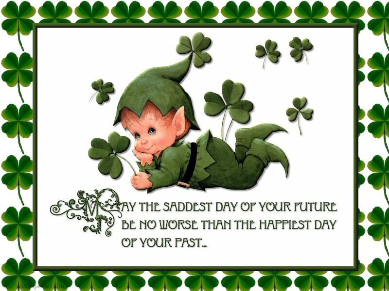 Elf Holding Clover — Green