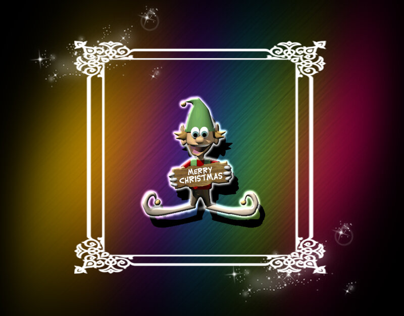 Elf Holding Sign