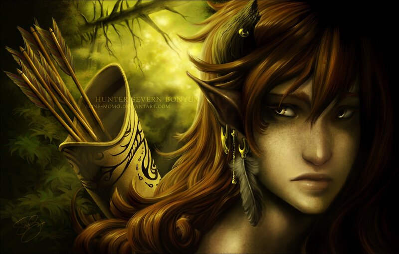 elf hunter in forest