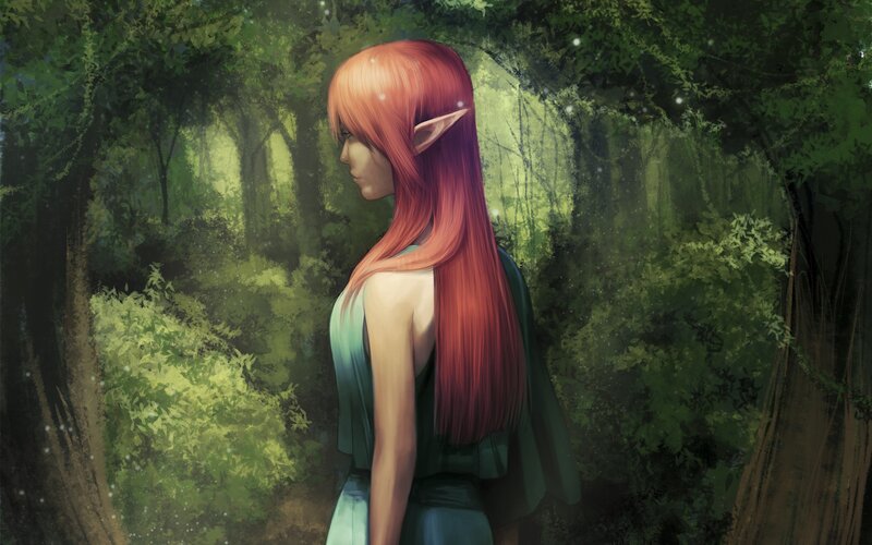 elf in a forest