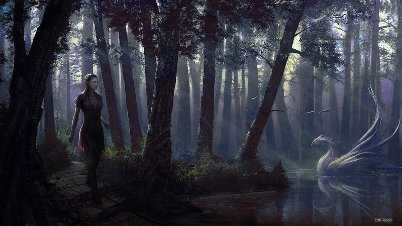 elf in a mystical forest