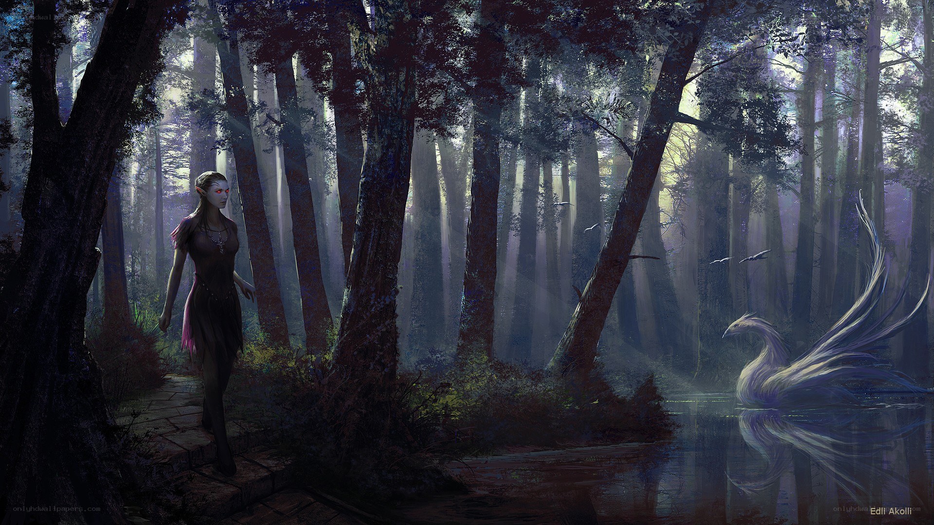 elf in a mystical forest