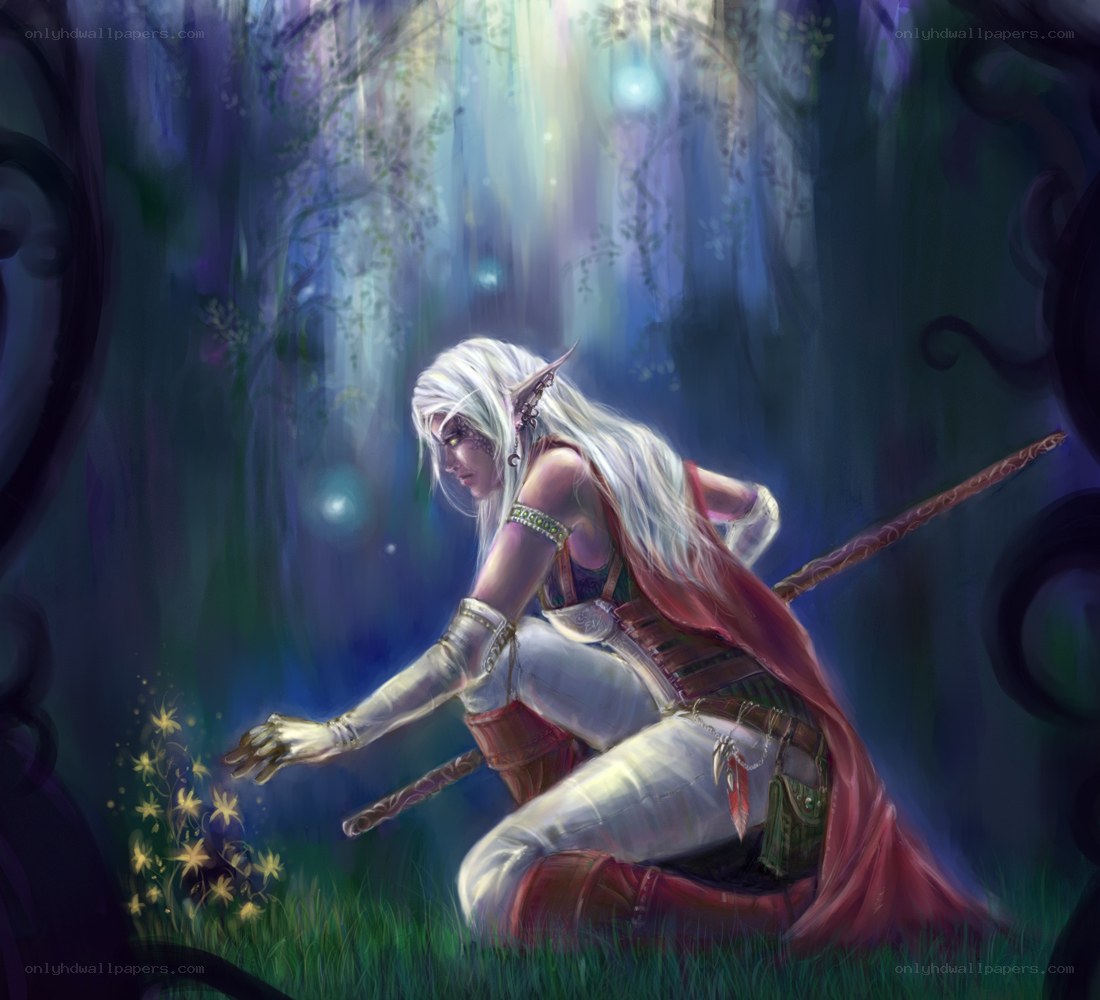 elf in a mystical forest