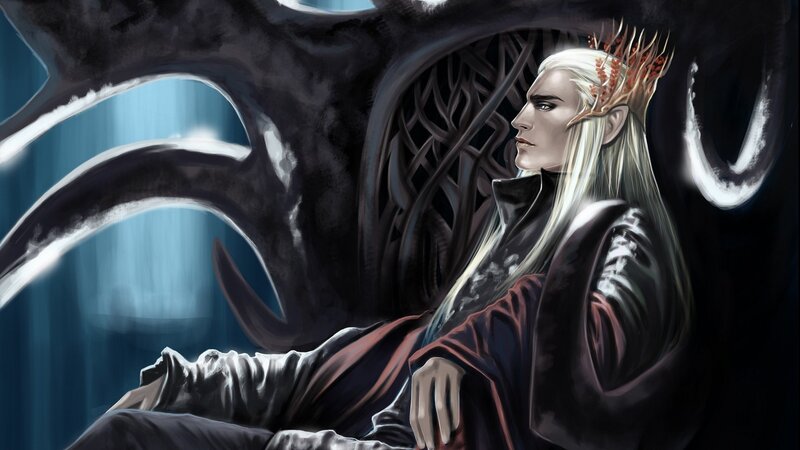 elf king on a dark throne