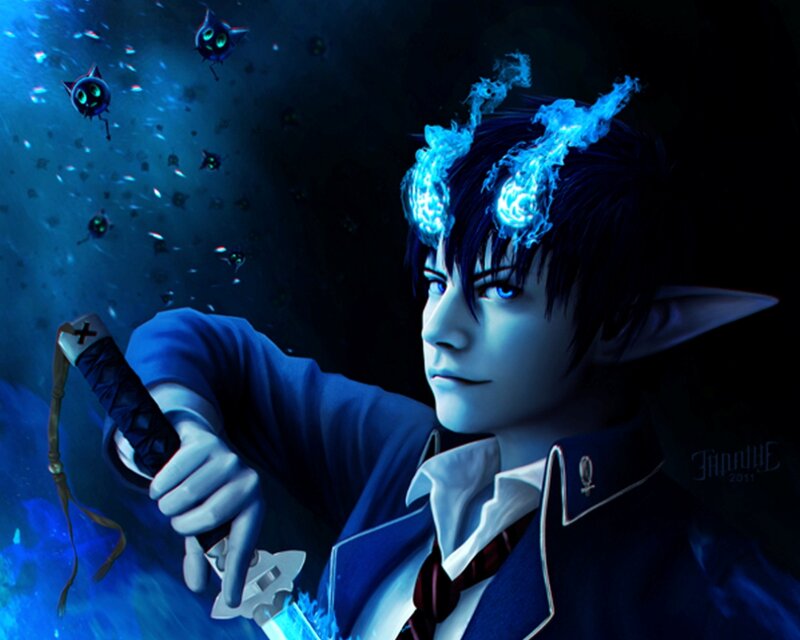 Elf-like Boy with Sword — Blue
