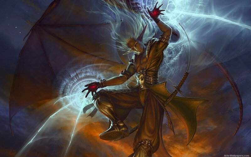 Elf-like Character Casting Spell — Brown