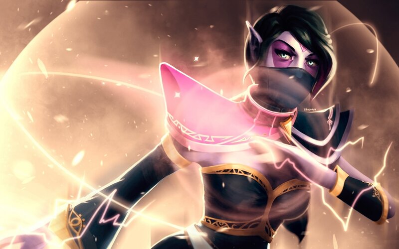 Elf-like Character Casting Spell — Purple