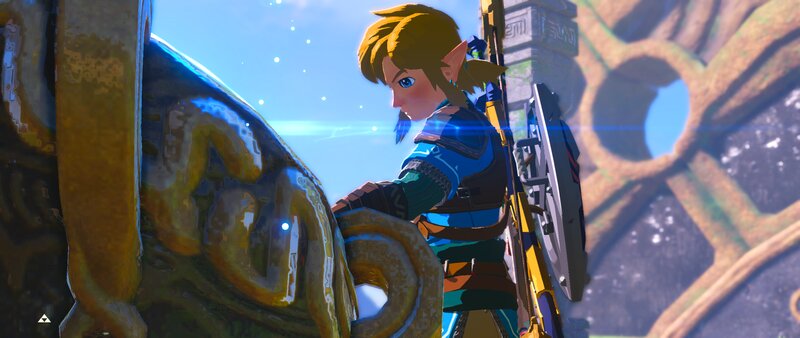 Elf-like Character Holding Shield