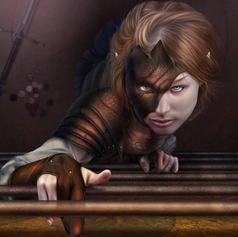 Elf-like Character in Armor — Brown