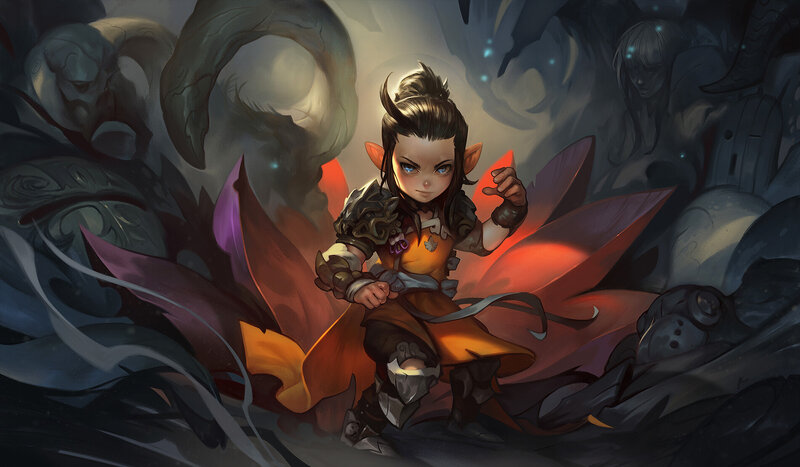 Elf-like Character in Armor — Orange