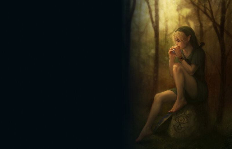 Elf-like Character in Forest — Green