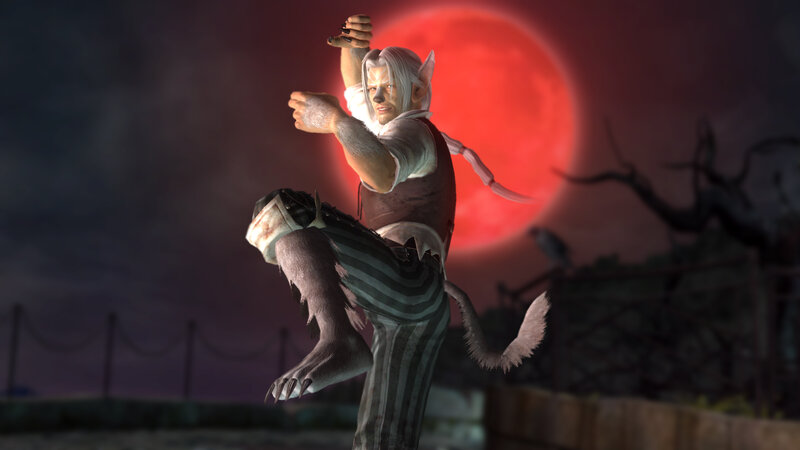 Elf-like Character in Mid-kick