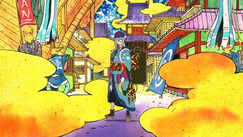 Elf-like Character in Street — Yellow