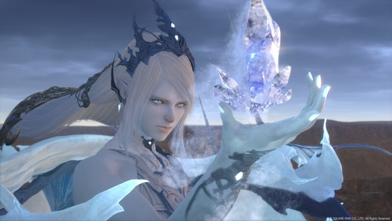Elf-like Character with Crystals