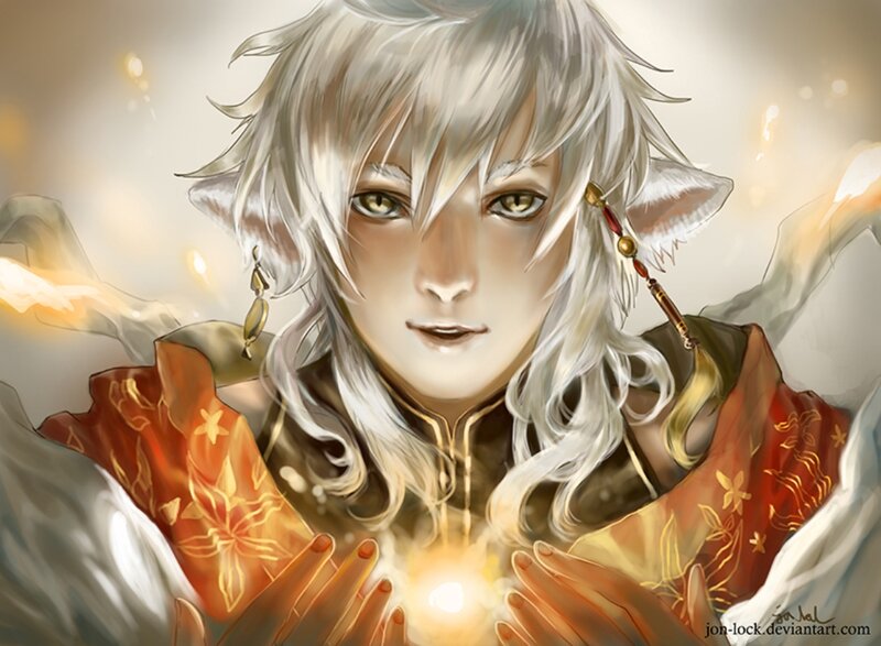 Elf-like Character with Glowing Orb