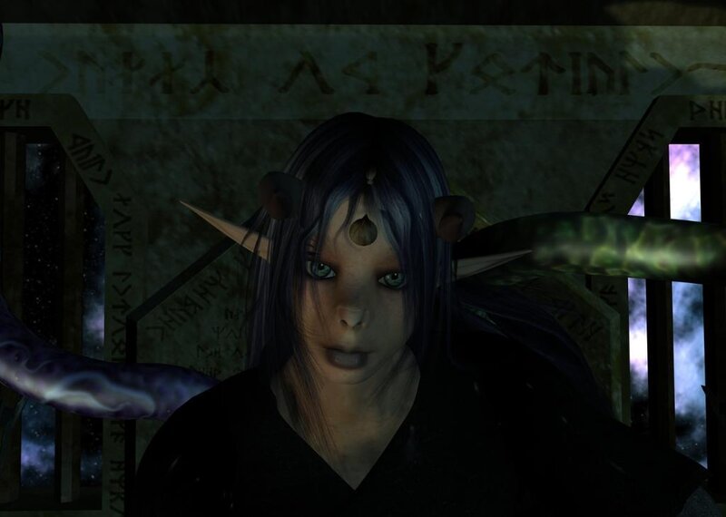 Elf-like Character with Horns — Purple