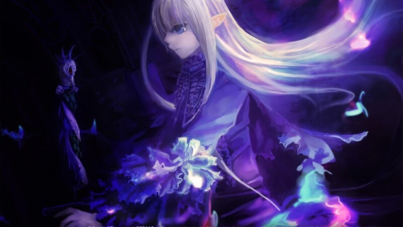 Elf-like Character with Long Hair — Purple