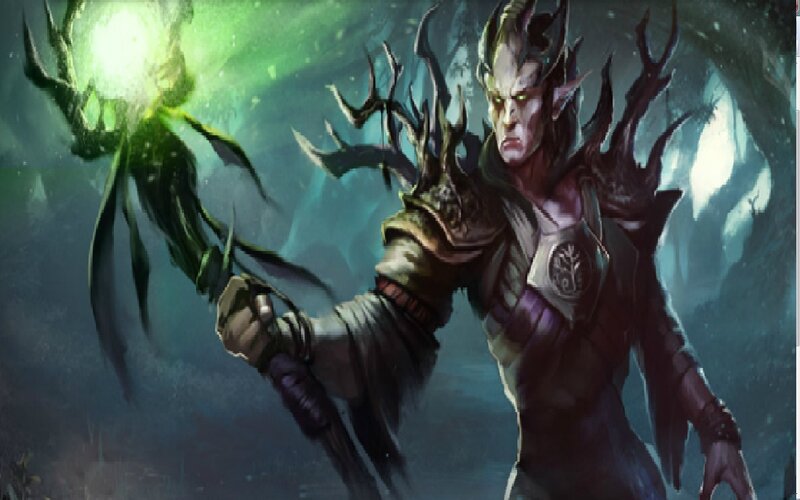 Elf-like Character with Staff