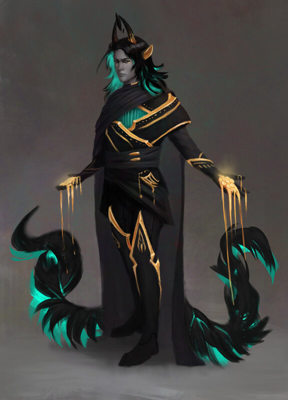 Elf-like Character with Tails