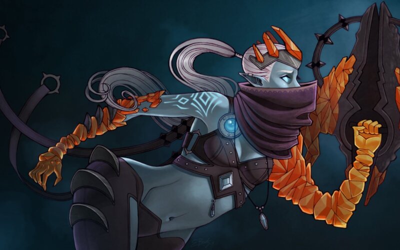 Elf-like Character with Weapons