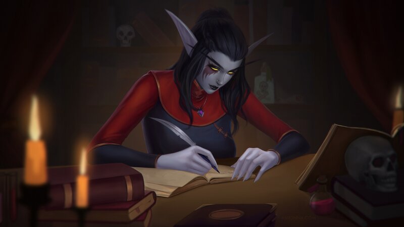 Elf-like Character Writing