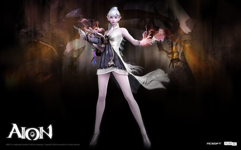Elf-like Female Character — Black, Dramatic, Night