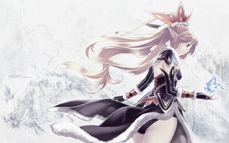 Elf-like Female Warrior — White