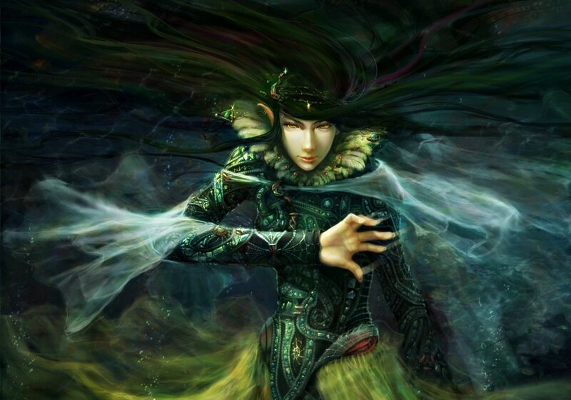 Elf-like Figure Underwater