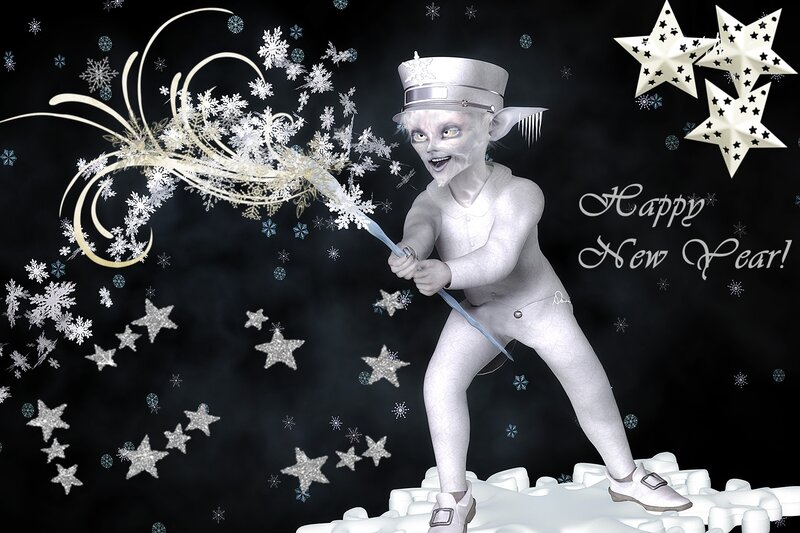 Elf-like Figure with Wand